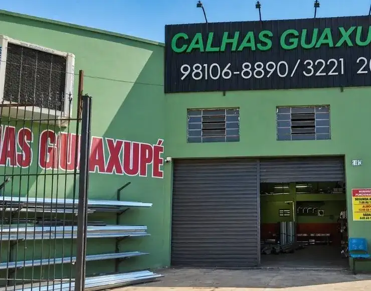 Fachada da Fábrica de Calhas Guaxupé no Campo Grande em Campinas